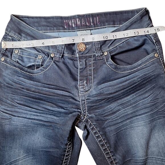 Hydraulic Jeans size 7/8 dark wash Y2K late 90s early 2000s - Picture 6 of 10